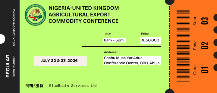 FREE ENTRANCE - NIGERIA-UK AGRICULTURAL EXPORT CONFERENCE - - - - - Testing