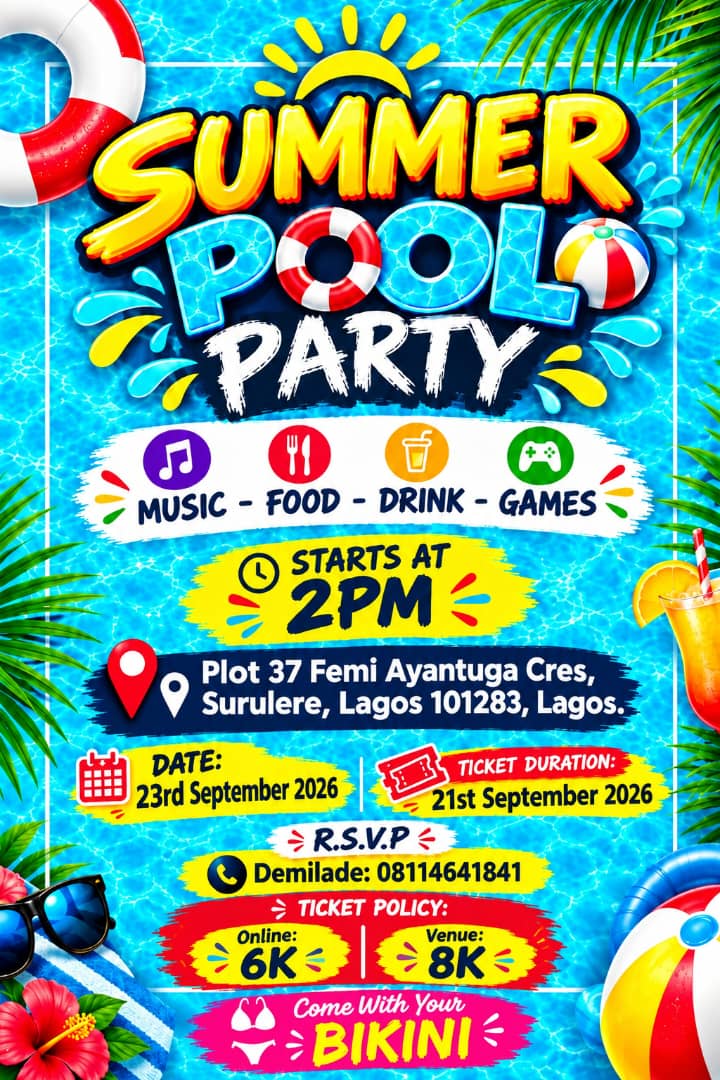 Summer pool party