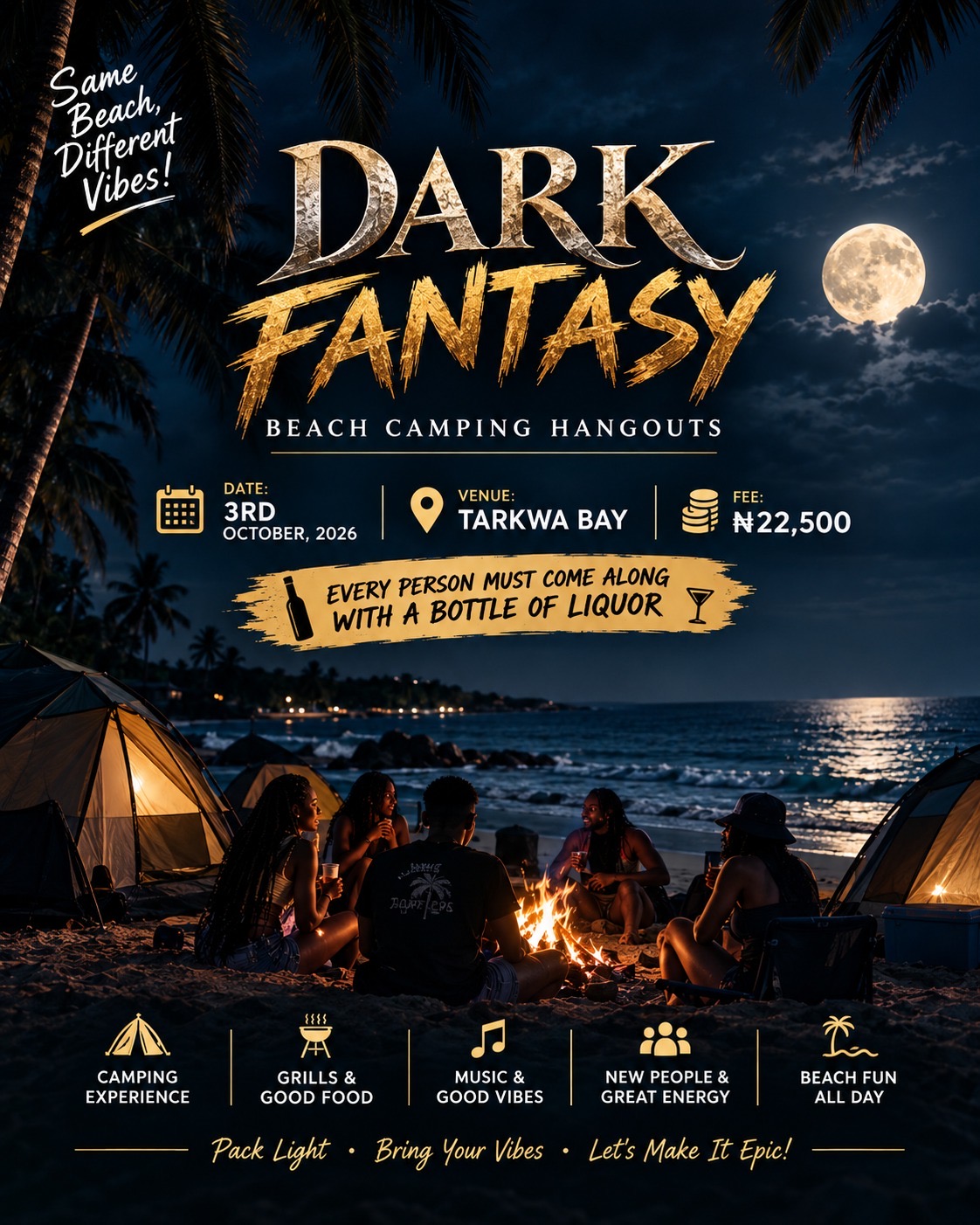 Beach camping