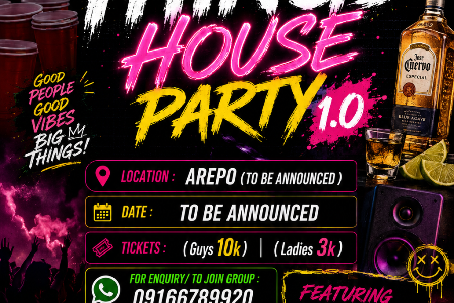 BIG THINGS HOUSE PARTY 1.0 - event on Tickethub.ng