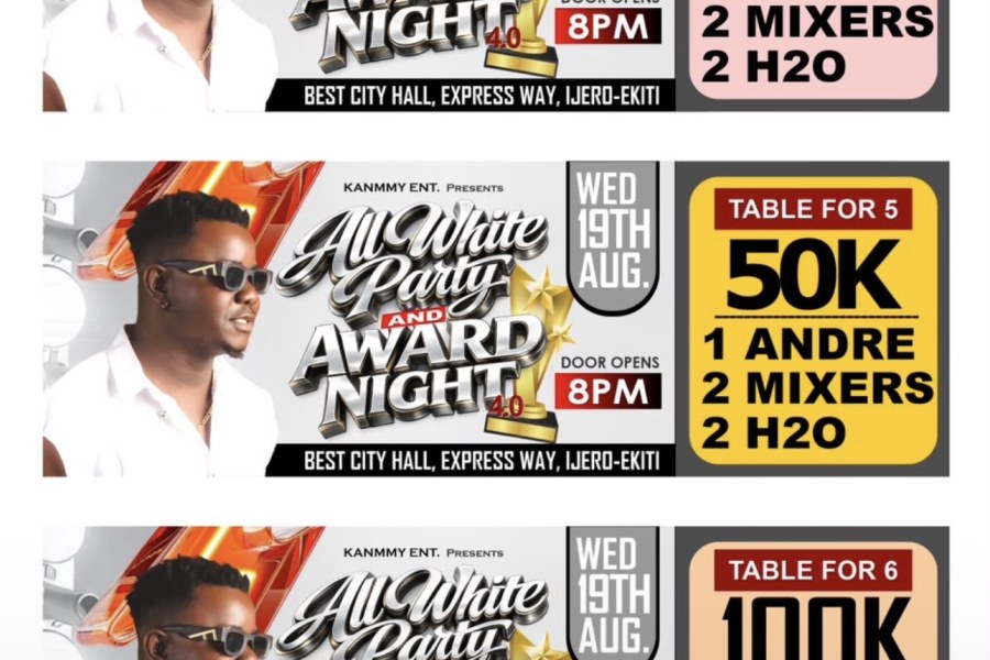All white party - event on Tickethub.ng