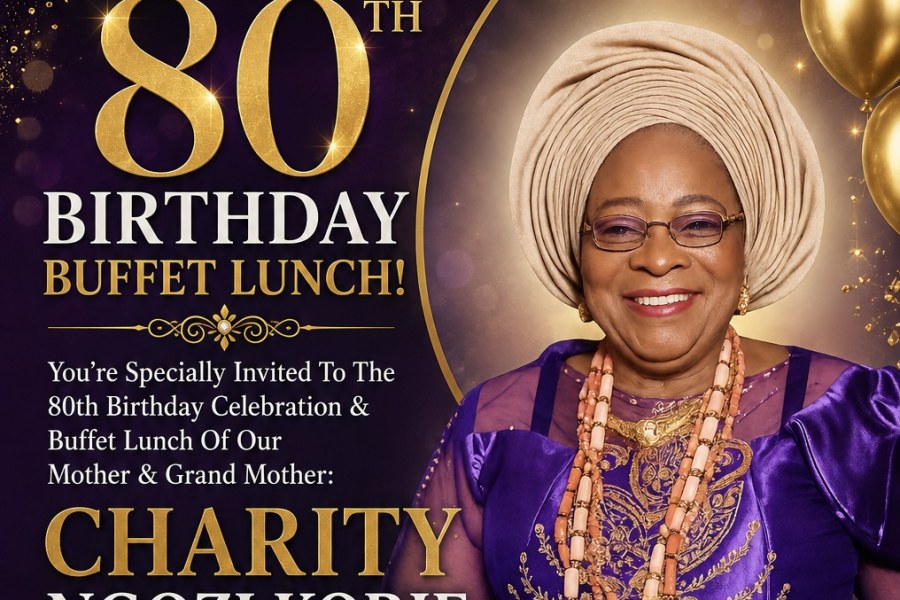 CHARITY NGOZI’S 80TH BIRTHDAY BUFFET LUNCH - event on Tickethub.ng