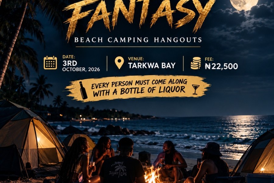 Beach camping - event on Tickethub.ng