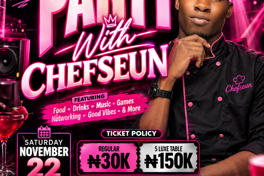 Party with chefseun - event on Tickethub.ng